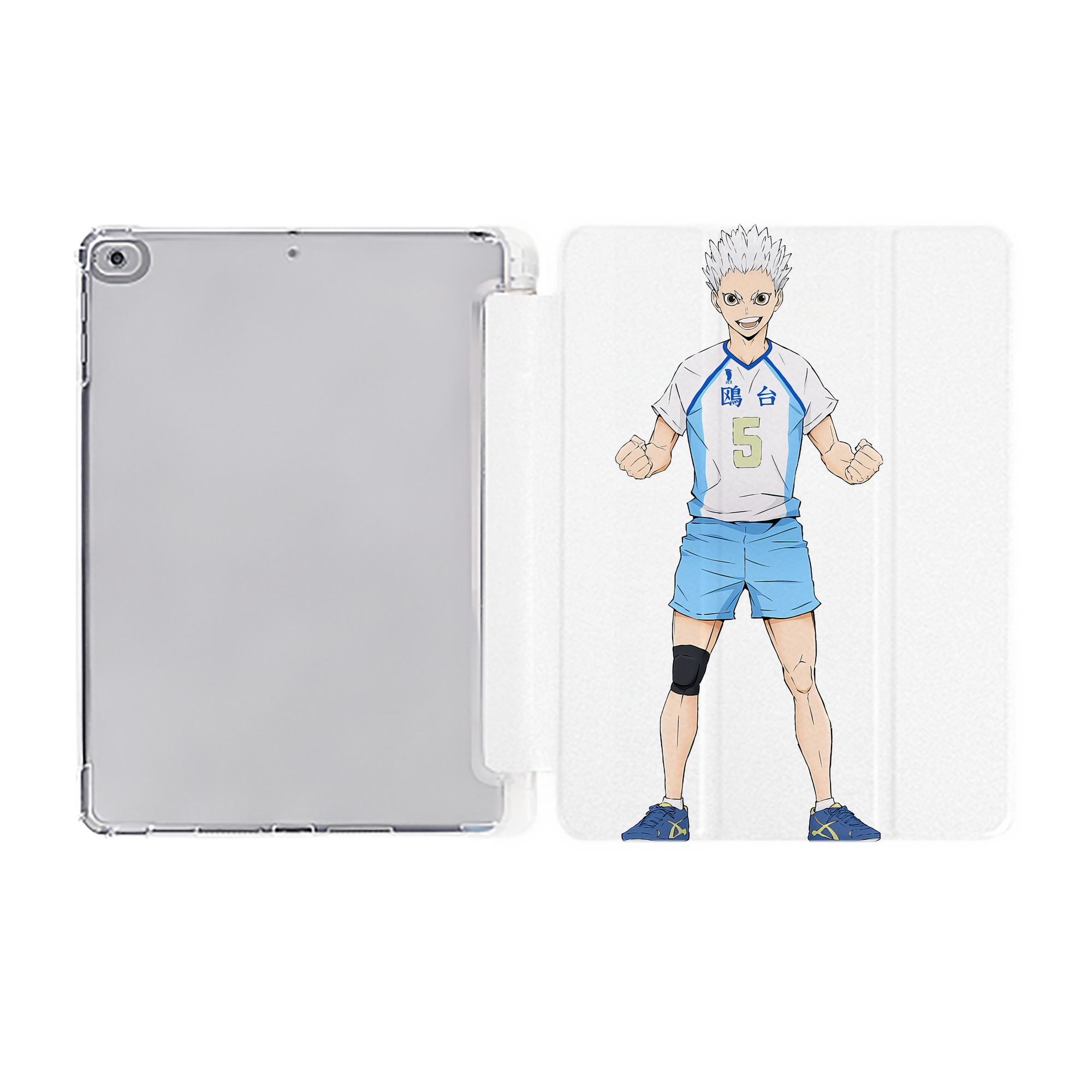 （画像用） ハイキュー!! Haikyu!! IPad ケース ペン収納付き 三つ折りスタンド PUレザー×シリコン 対応機種9.5/10.5/10.9インチ